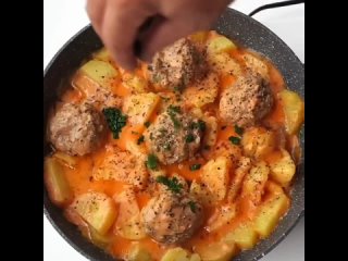 Вкуснейшая картошка с фаршем