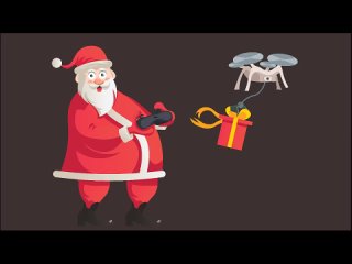 Santa Claus controls a drone, gift delivery Tutorial in Illustrator