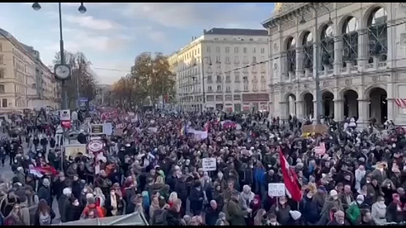 20 11 Австрия Вена Протест против ковидных ограничений