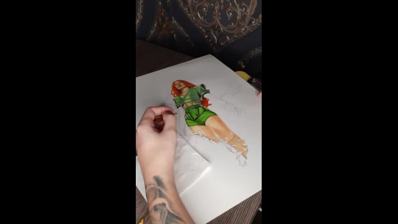 Drawing Portrait Poison Ivy Part