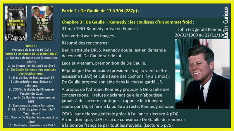 JUSTIN CURIEUX, 16 De Gaulle Kennedy : Les dossiers de la CIA sur la France : Partie 3, 6 Justin Curieux 21
