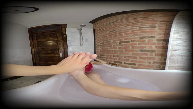 Foot Massage and Tickling in the Tub in Virtual Reality Video , Feet, Soles,