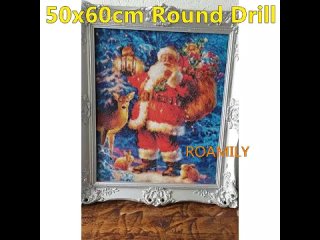 ROAMILY, 5d бриллиантовый рисунок Рождество, Санта-Клаус,