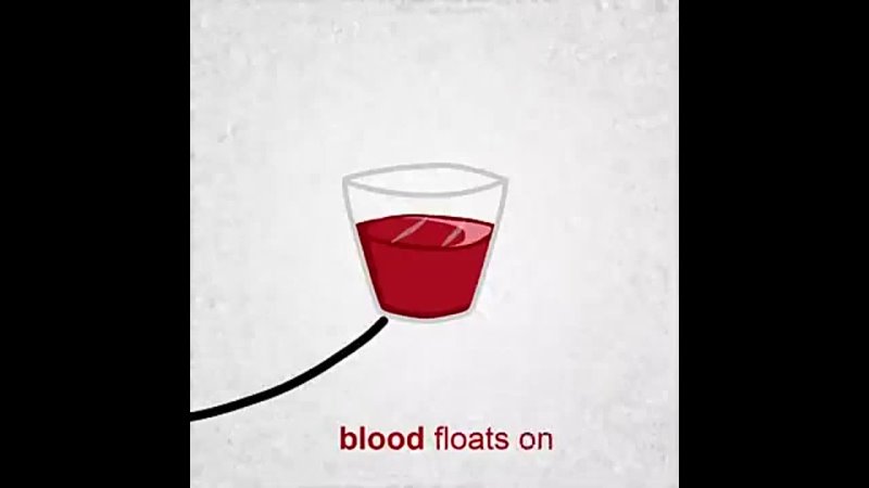 blood floats on