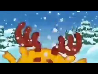 лосяш бежит по снегу
