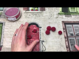 [Anna Brodbeck BEADS] Шарик / Бусина из Бисера. Сережки из БУСИН. Вязание с бисером. Crochet with beads