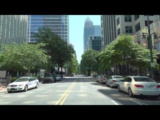 [J Utah] Charlotte 4K - Driving Downtown - North Carolina USA