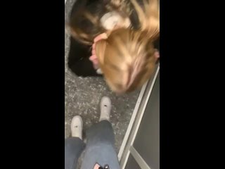 playwithanny - lesbian licks shoes in the elevator public