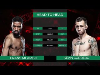 Frans Mlambo vs. Kevin Cordero