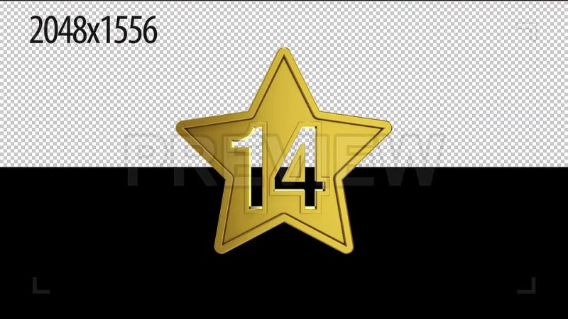 Gold Stars Numbers Transition