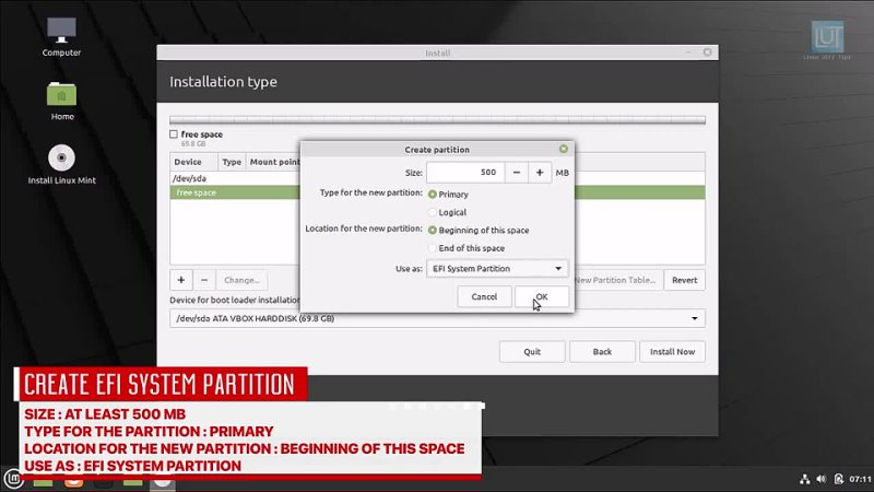 UEFI Linux Mint How to Install Linux Mint 20. 2 UEFI GPT Method