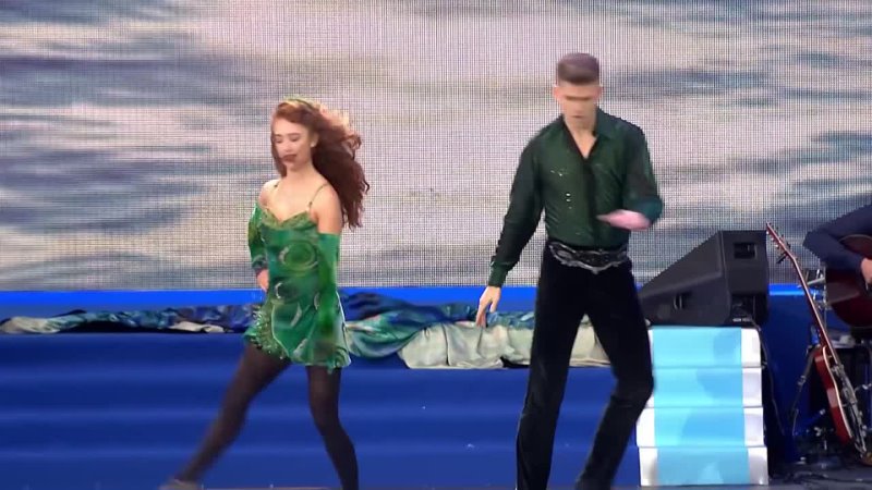 Riverdance performs during the visit of Pope Francis to