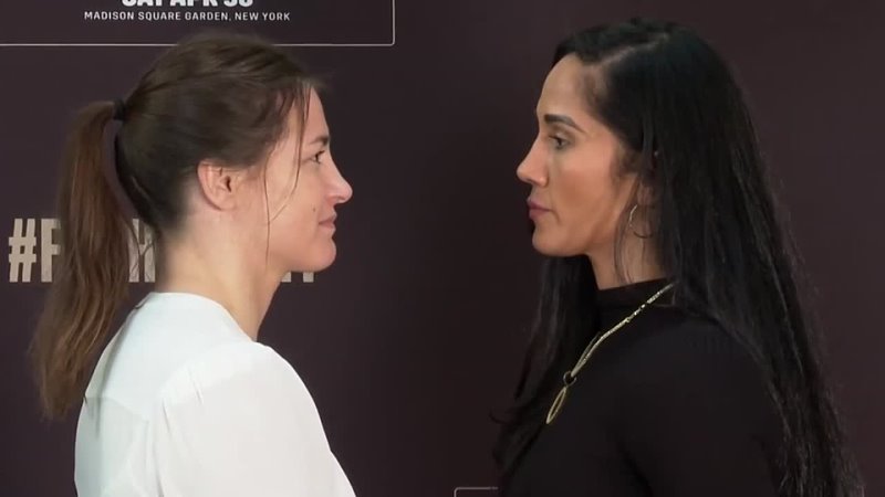 Katie Taylor vs. Amanda Serrano - Press Conference Staredown | Matchroom Boxing