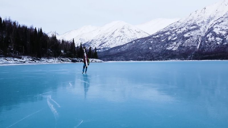 Solo Ice Skate Backpacking In