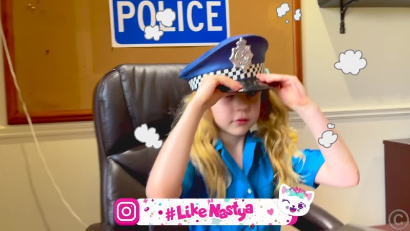Like Nastya PRT - Nastya e Papai fingem ser um policial, a série de vídeos mais divertida para crianças