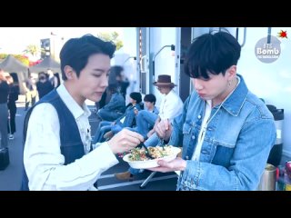 RUS SUB РУС САБ BANGTAN BOMB Время обеда с чипотле | Lunch Time with Chipotle