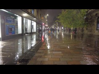 A Rainy Night Walk In Glasgow _ Scotland
