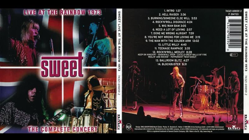 Sweet 1973 Live At The Rainbow concert