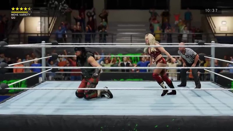 WWE 2 K20 Charlotte Flair (red) vs Roman Reigns Intergender