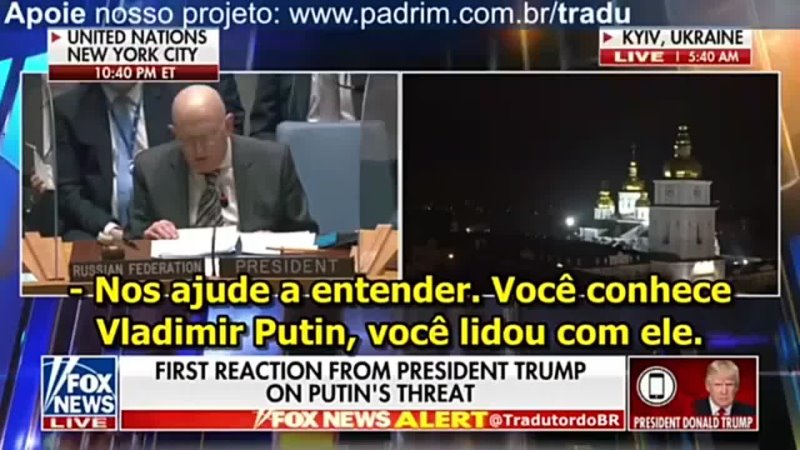 Trump falando sobre o ataque