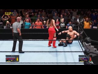WWE 2k20 Stephanie McMahon vs Stone Cold Steve Austin, Mixed Intergender wrestling match