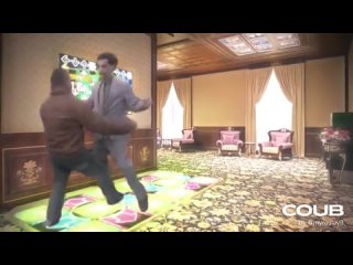 Borat disco-aqua dance in palace