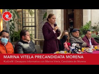 #LaEraM | Desayuno Informativo con Marina Vitela, Candidata de Morena a la Gubernatura. Comparte: ow.ly/BdxY30rQMwV #LaEraMed…
