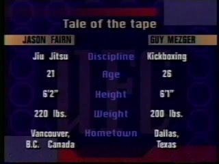 KICKBOXING VS. JUJITSU - Guy Mezger Vs Jason Fairn (16-12-1994)