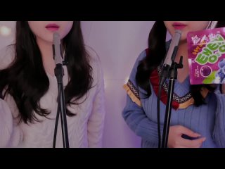 ASMR twin mouth sound _candy eating _jelly eating