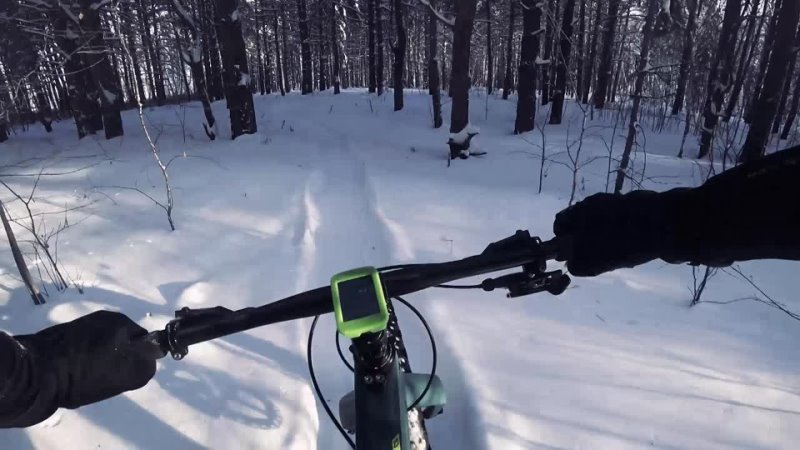 Fatbiking Canyon Dude @ Local groomed trail