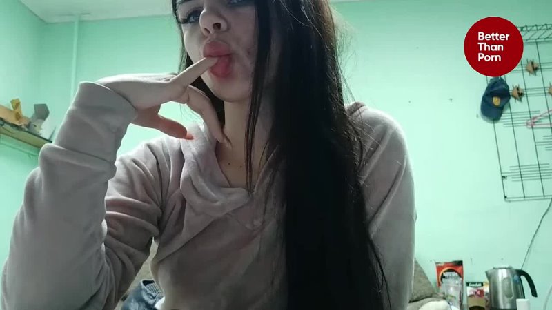 Ukrainian girl sucking and licking her