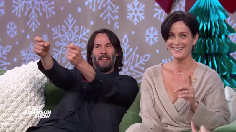Keanu Reeves Carrie Anne Moss The Kelly Clarkson Show