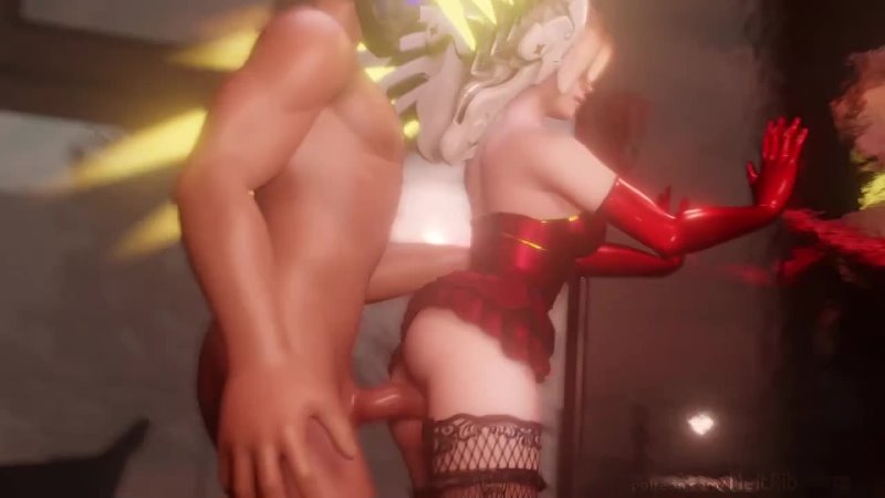 Christmas Mercy Overwatch 3d sex секс hentai хентай porn
