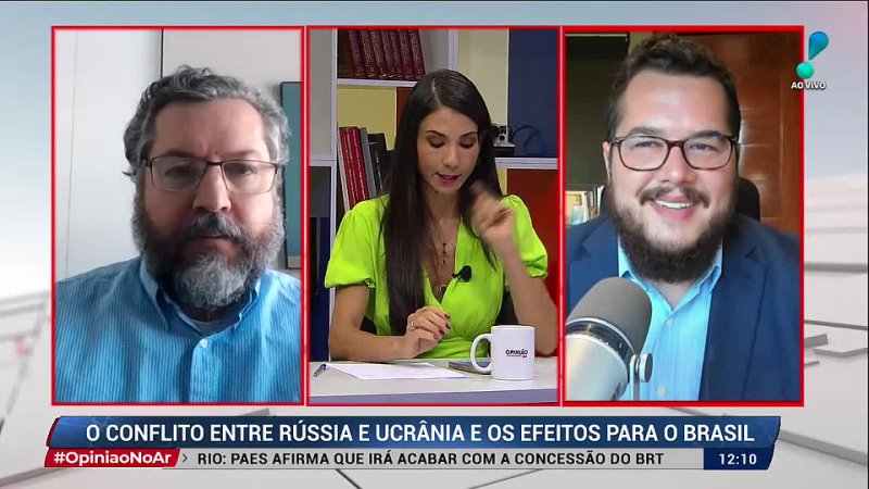 RedeTV - Ida de Bolsonaro à Rússia gera debate entre Bernardo Kuster, Ernesto Araújo e Amanda Klein