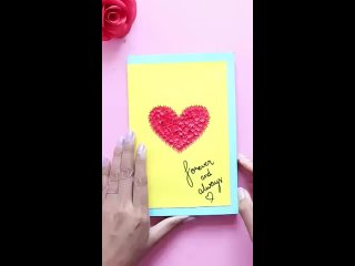 Романтичная открытка с сердцем