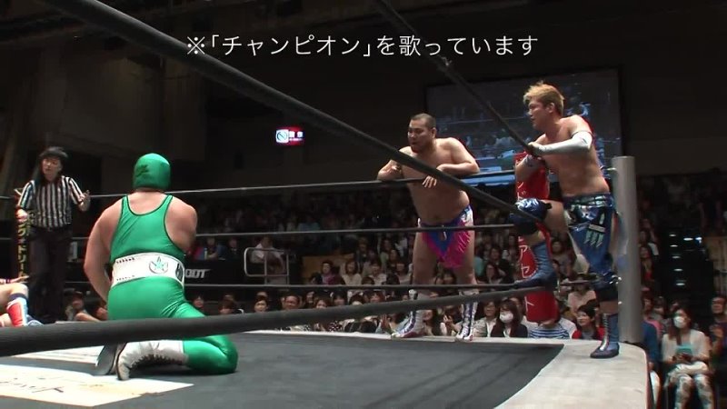 Danshoku Dino, Makoto Oishi, Super Sasadango Machine vs. Happy Motel (Honda, Takeshita), Hiroshi Fukuda (DDT Audience 2015)