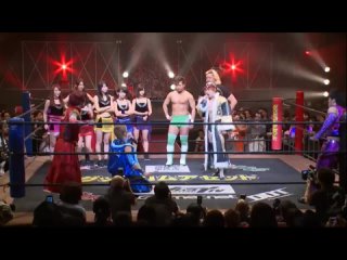 Kazuki Hirata, Kouki Iwasaki, Yoshihiro Takayama (w Up Up Girls) vs. NωA (Makoto Oishi, MAO, Shunma Katsumata) (DDT UTAN Festa)