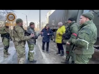 Бойцы Чеченской республики помогают ЛНР