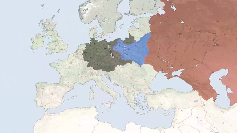 Вторая мировая война в Европе день за днем с размерами армий