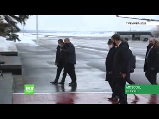Arrivée de Macron à Moscou