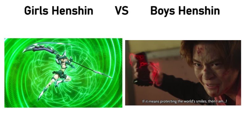 Girls Henshin VS Boys Henshin