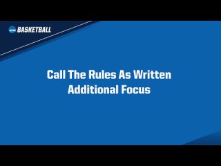 2017-18 NCAA men's basketball coaches' rules training