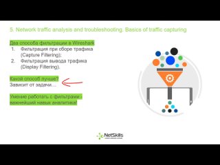 5.Network traffic analysis and troubleshooting. Basics of traffic capturing