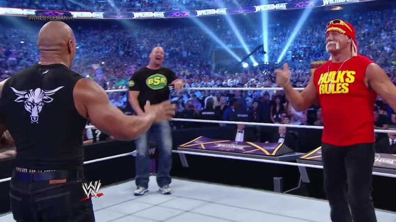 Скала, Стив Остин и Халк Хоган открывают шоу Wrestle Mania