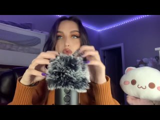 ASMR   Mic Scratching on Bare Mic, Foam Cover,  Floofy Mic Cover w  Long Nails