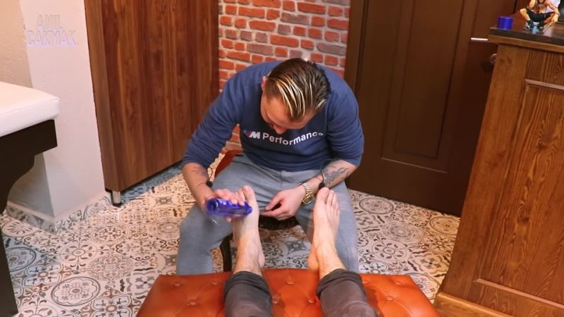 ASMR MASSAGE Feet Massage And Face Care In Real Barber