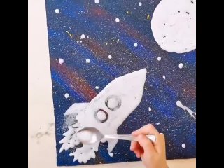 Рисование солью «Полет в космос» 🚀🌌