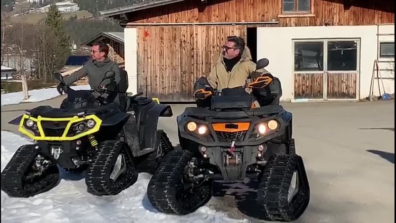 Brixental ( Austria). Skiwiese Kirchberg. Thomas Anders, Florian Silbereisen. MDR съемки Hüttenparty.