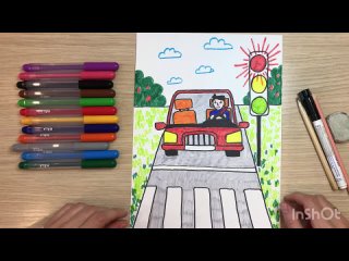 Рисунок ПДД. Рисунок правила дорожного движения. Машина рисунок для детей. Машина рисунок легкий.