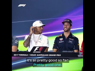 In 2017, Daniel Ricciardo and Lewis Hamilton